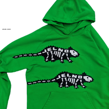 Load image into Gallery viewer, &#39;ELECTRIC RAT&#39; Hoodie, in green/black/white, L
