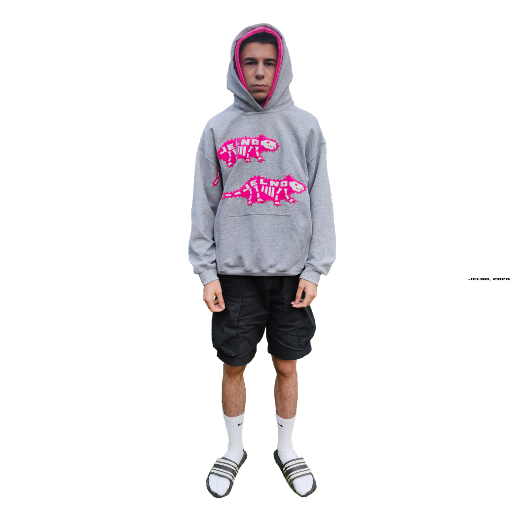 'ELECTRIC RAT' in GREY/HOT PINK/WHITE, L