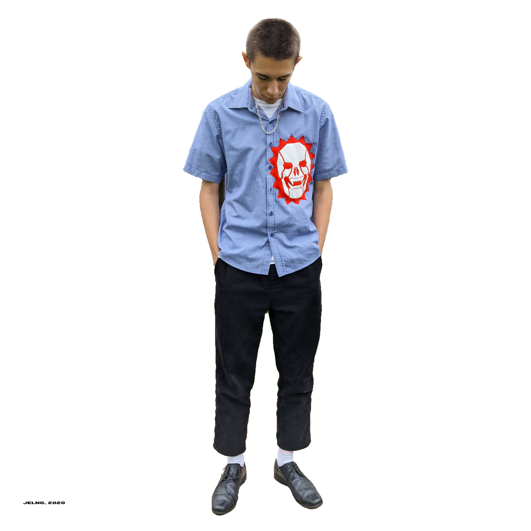 'ELECTRIC SKULL' shirt, M