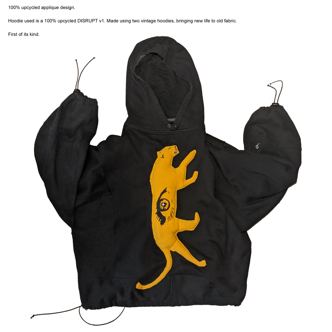 'The lions eye' DISRUPT upcycled hoodie